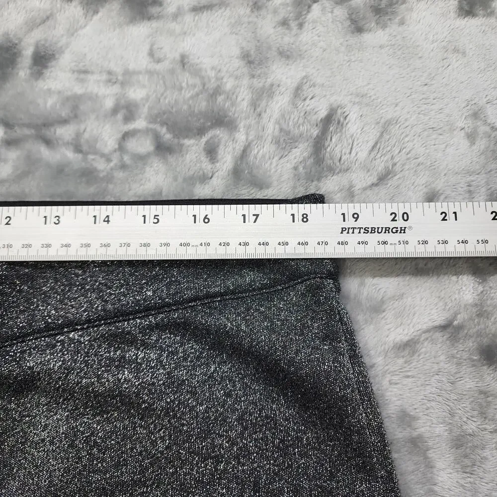 Maurices Pants Womens XXL SHORT Silver Metallic Sparkle High Rise Wide Leg Flare